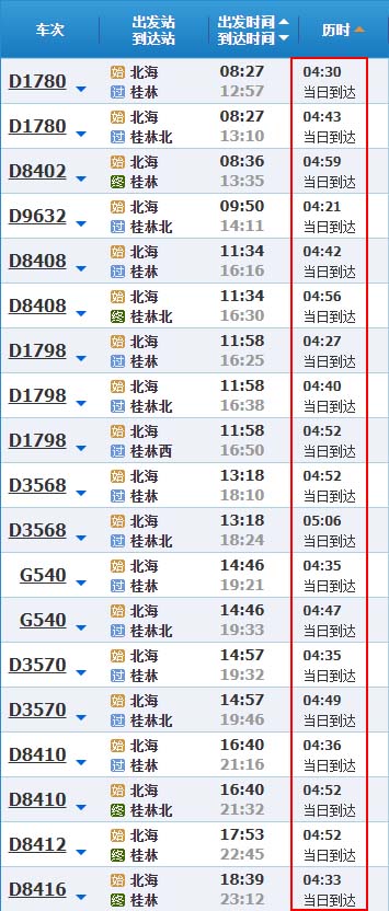 北海到桂林坐動車要幾個小時,北海到桂林旅游